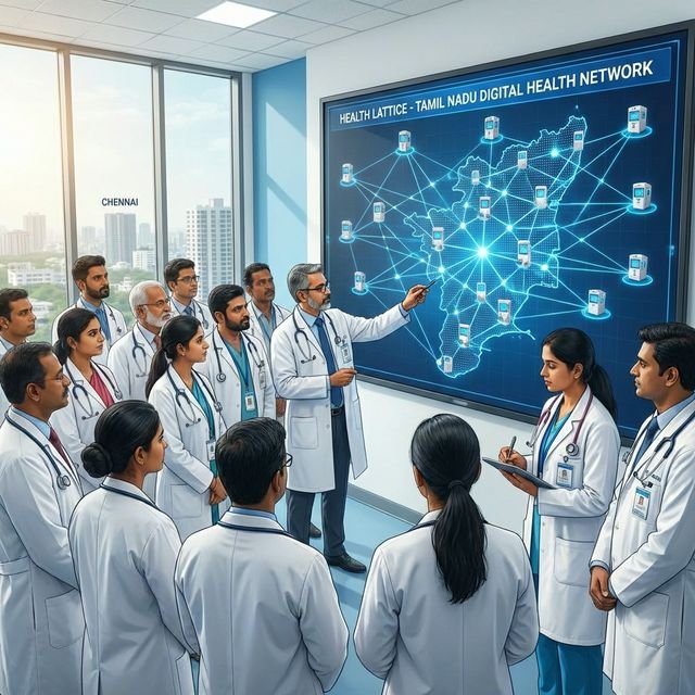 Government and private doctors collaborating via Health Lattice