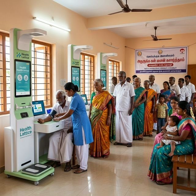 Health Lattice kiosks deployed in Tamil Nadu panchayat hall