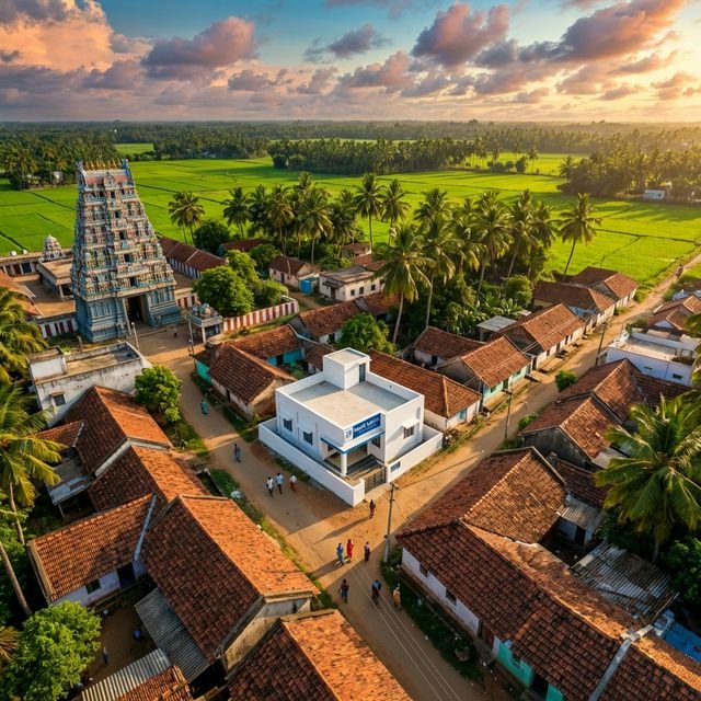 Tamil Nadu village with Health Lattice centre