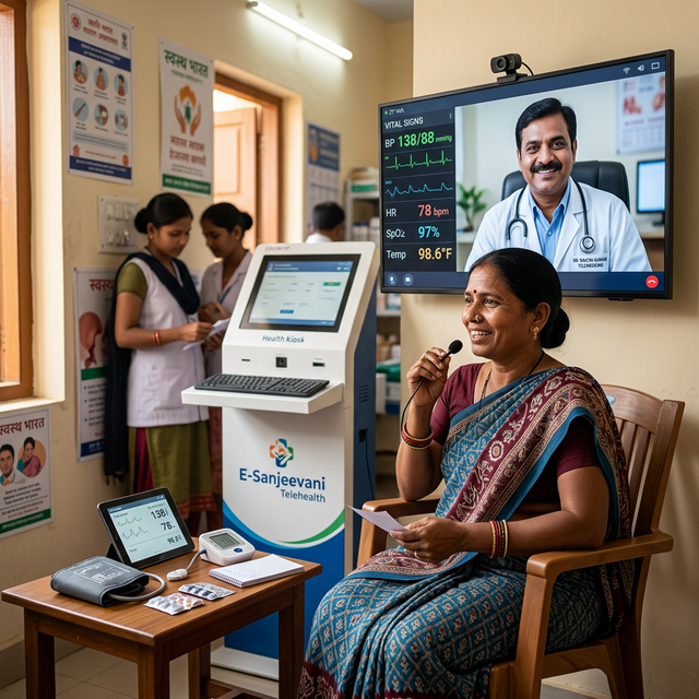 Telemedicine consultation with eSanjeevani